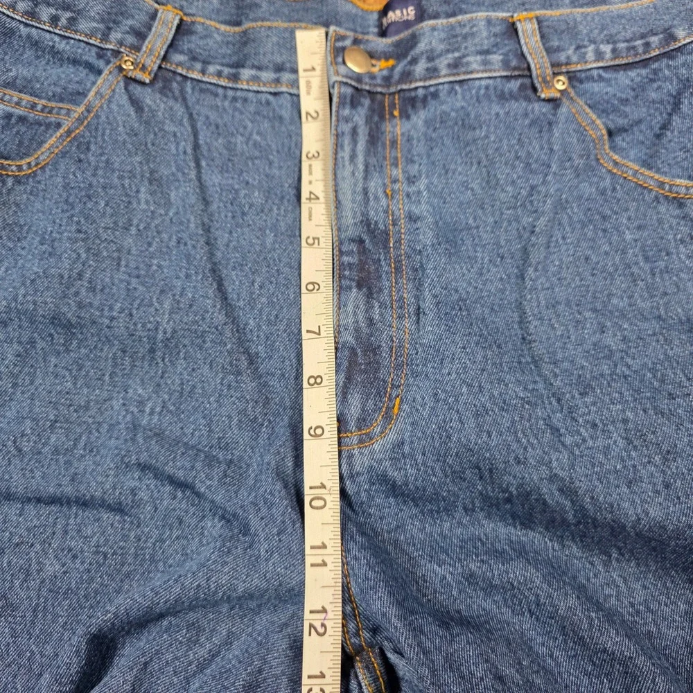 2 Pairs Basic Editions Mens Regular Fit Jeans Medium Wash Kmart 40W x 30L NEW